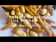 三日月形の形の米のクラッカーの日本の吹かれた穀物の軽食のWasabiの海藻米のクラッカー